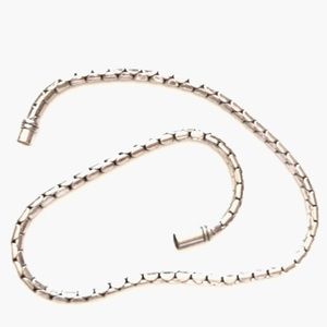 MAGNETIC CLASP STAINLESS STEEL SILVER COLLAR NECKLACE